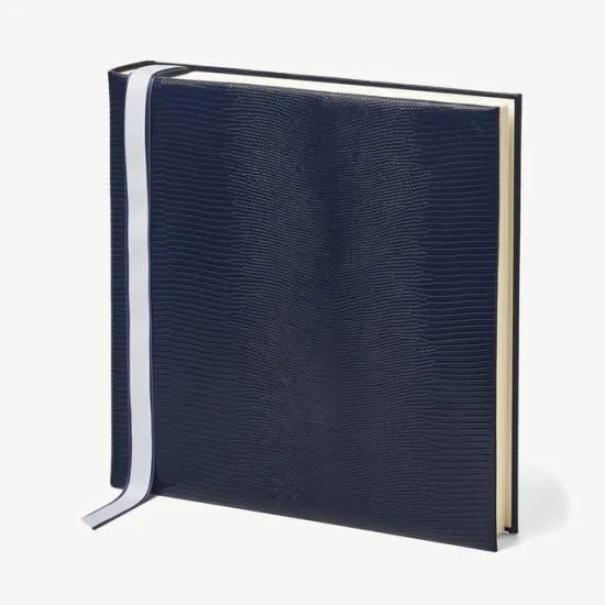 12inch Lizard Print Leather Photo Album Midnight Lizard Women Aspinal Of London Albums
