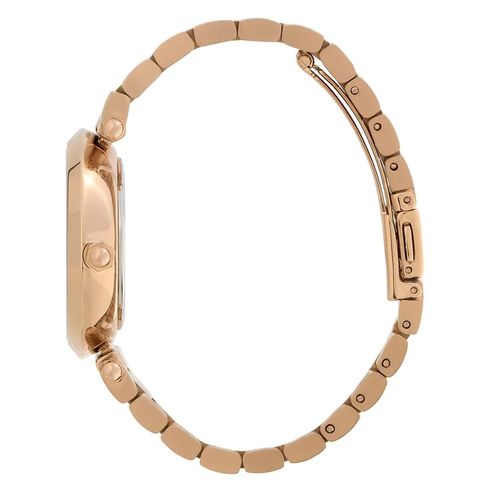 34mm Floral TBar Grey and Carnation Gold Bracelet Watch Women Signature Watches Olivia Burton
