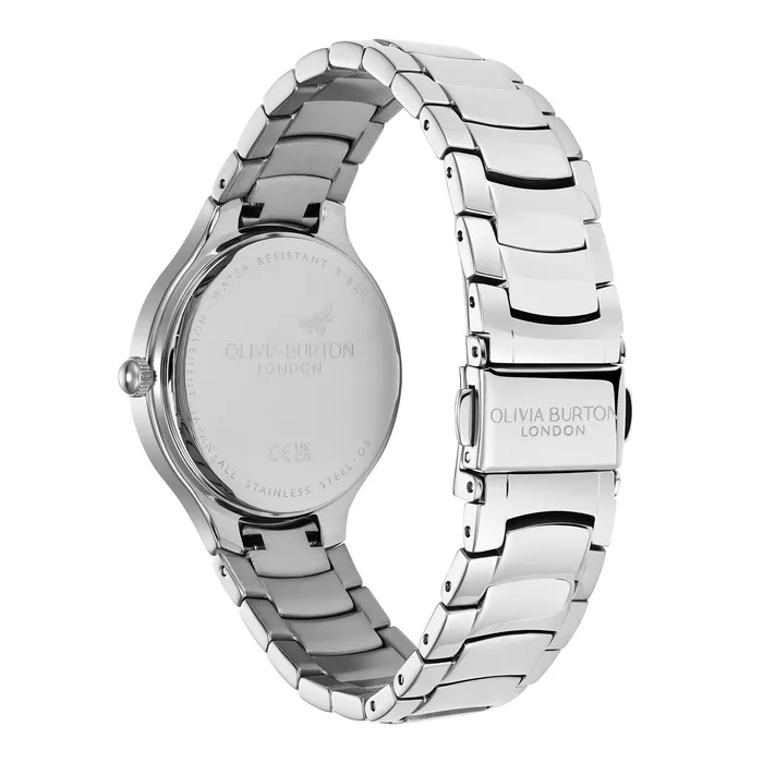 34mm Lea Light Blush and Silver Bracelet Watch Color Dial Watches Olivia Burton Women
