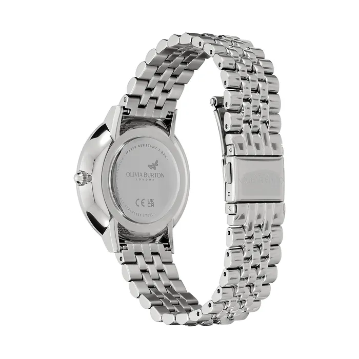 35mm Nova Slim Sapphire Blue and Silver Bracelet Watch Signature Watches Olivia Burton Women