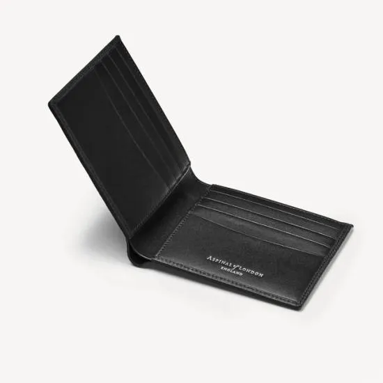 8 Card Billfold Wallet Black Pebble Men Aspinal Of London Billfold Wallets