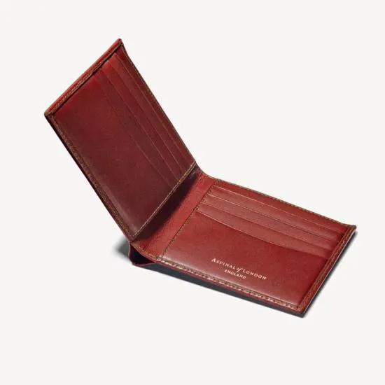 8 Card Billfold Wallet Smooth Cognac Men Aspinal Of London Billfold Wallets