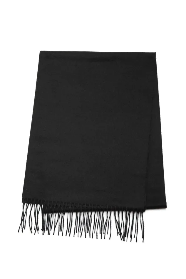 Accessories Men Gabriela Hearst Blaine Fringe Scarf In Black Silk Cashmere