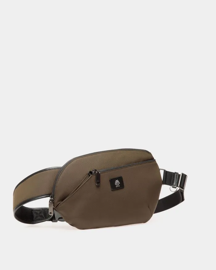 Adrien Brody Travel Collection Crossbody In Military Green Nylon Men Bally Messenger Bags