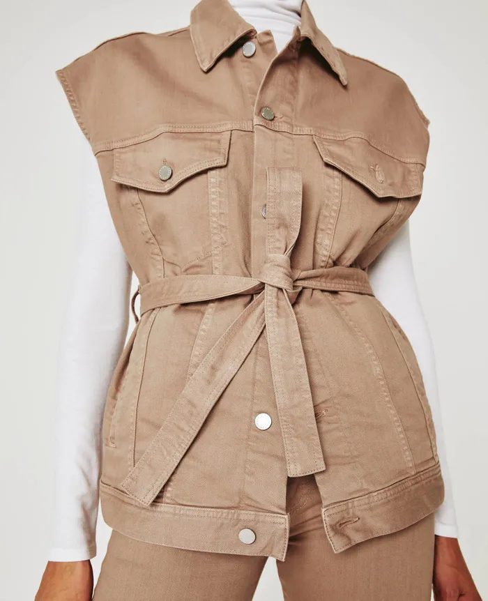 AG Jeans Jackets Women Kendrix Vest ALMOND BISCOTTI AG Jeans Jackets Women Kendrix Vest ALMOND BISCOTTI