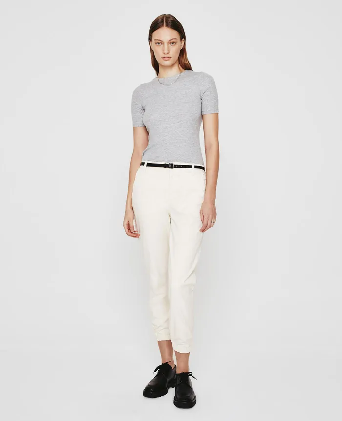 AG Jeans Pants Women Caden Jogger WHITE CREAM