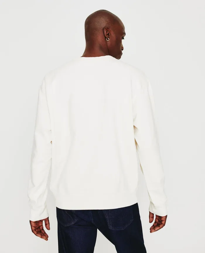 AG Jeans Sweatshirts Men Arc Crew WHITE CREAM