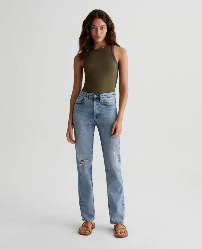 AG Jeans Tees and Tanks Women Olive Tank SHADY MOSS AG Jeans Tees and Tanks Women Olive Tank SHADY MOSS
