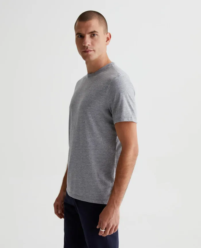 AG Jeans Tees Men Bryce Crew HEATHER GREY AG Jeans Tees Men Bryce Crew HEATHER GREY