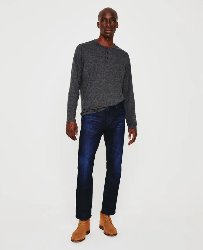 AG Jeans Tees Men Bryce Long Sleeve Henley HEATHER CHARCOAL AG Jeans Tees Men Bryce Long Sleeve Henley HEATHER CHARCOAL