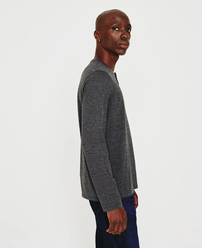 AG Jeans Tees Men Bryce Long Sleeve Henley HEATHER CHARCOAL AG Jeans Tees Men Bryce Long Sleeve Henley HEATHER CHARCOAL