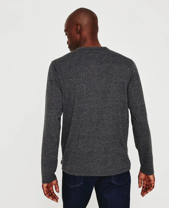 AG Jeans Tees Men Bryce Long Sleeve Henley HEATHER CHARCOAL AG Jeans Tees Men Bryce Long Sleeve Henley HEATHER CHARCOAL
