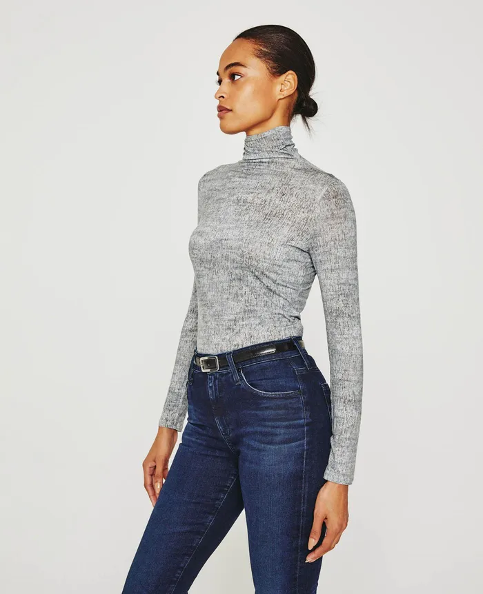 AG Jeans Tops and Shirts Women Chels Turtleneck IKAT WOOL HEATHER GREY MULTI