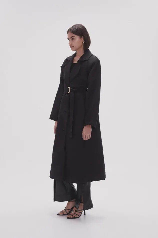 Aje Blazers Jackets and Coats Serene Belted Trench Coat Black 8211 Women Aje Blazers Jackets and Coats Serene Belted Trench Coat Black 8211 Women