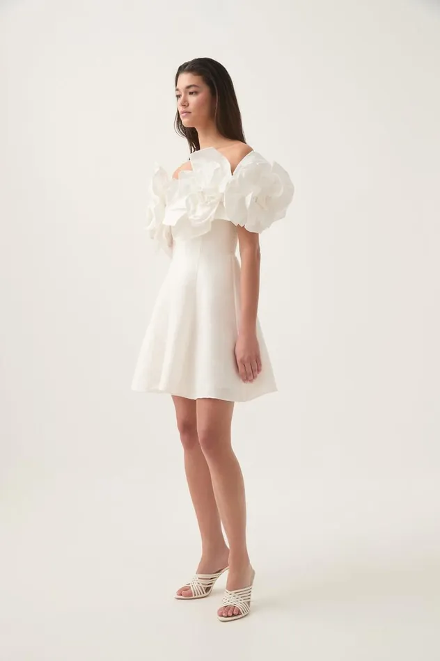 Aje Dresses Etta Mini Dress Ivory 8211 Women Aje Dresses Etta Mini Dress Ivory 8211 Women