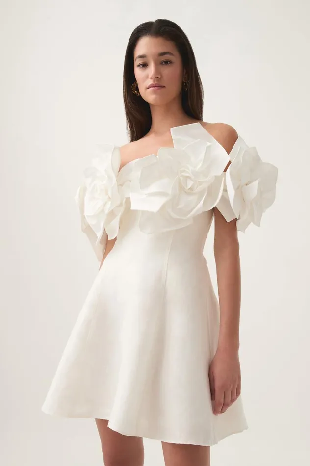 Aje Dresses Etta Mini Dress Ivory 8211 Women Aje Dresses Etta Mini Dress Ivory 8211 Women