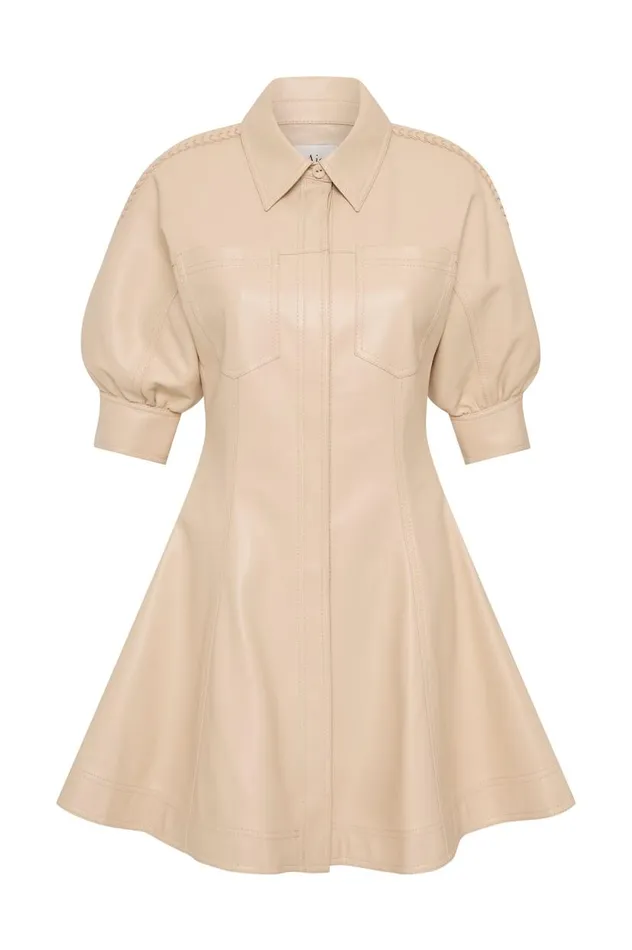 Aje Dresses Flourisher Braided Mini Dress Natural Beige 8211 Women Aje Dresses Flourisher Braided Mini Dress Natural Beige 8211 Women