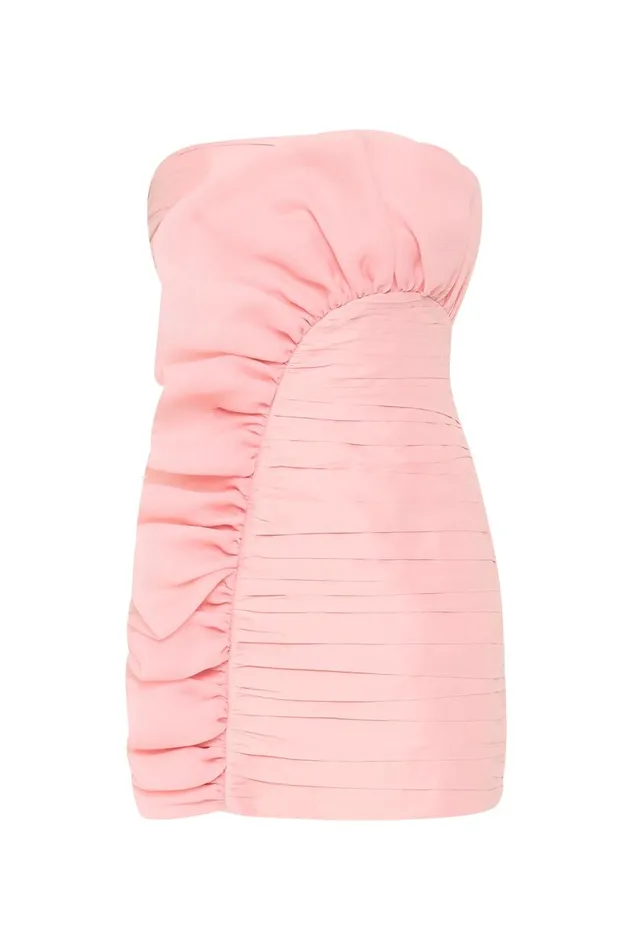 Aje Dresses Telma Ruffle Micro Mini Dress Pink Quartz 8211 Women Aje Dresses Telma Ruffle Micro Mini Dress Pink Quartz 8211 Women