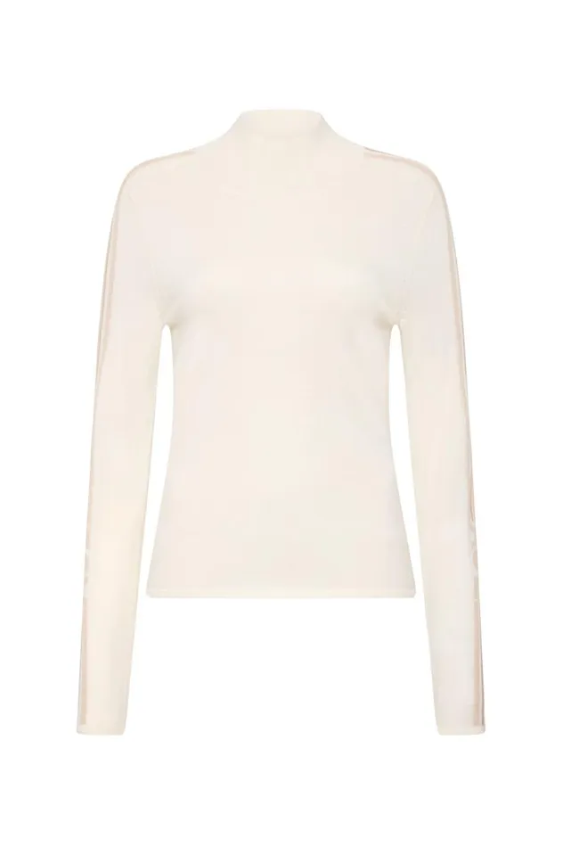 Aje Knitwear and Jumpers Lucielle Stripe Wool Knit Skivvy Ivory 8211 Women Aje Knitwear and Jumpers Lucielle Stripe Wool Knit Skivvy Ivory 8211 Women