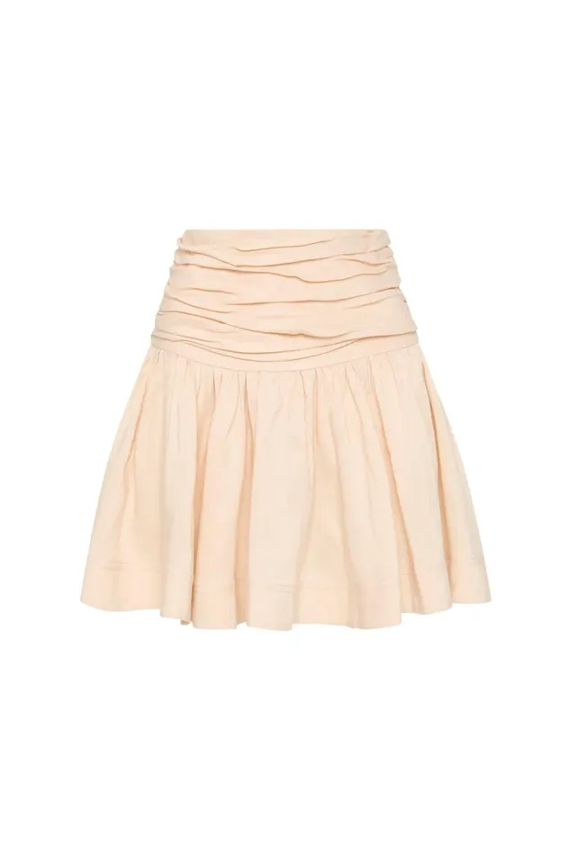 Aje Skirts Cari Ruched Waist Mini Skirt Coconut Cream 8211 Women Aje Skirts Cari Ruched Waist Mini Skirt Coconut Cream 8211 Women