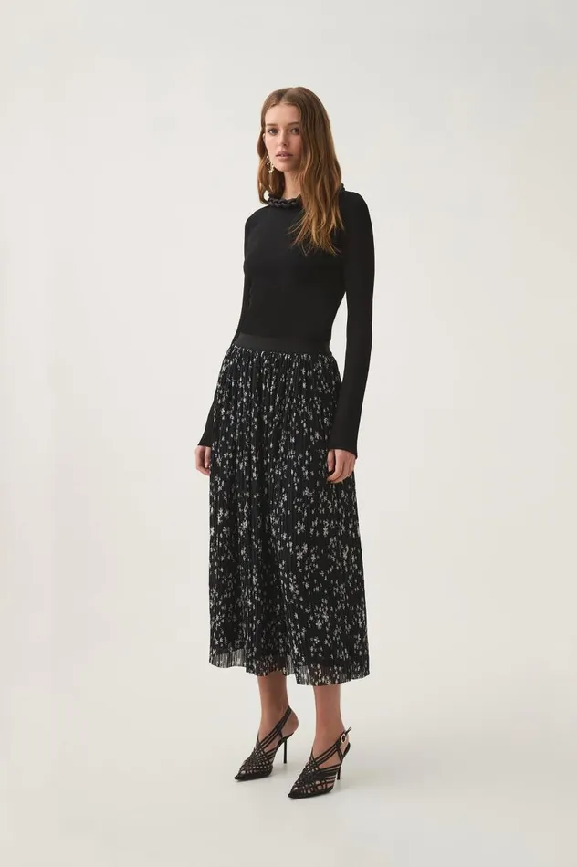 Aje Skirts Starflower Midi Skirt Nightfall Daisies 8211 Women