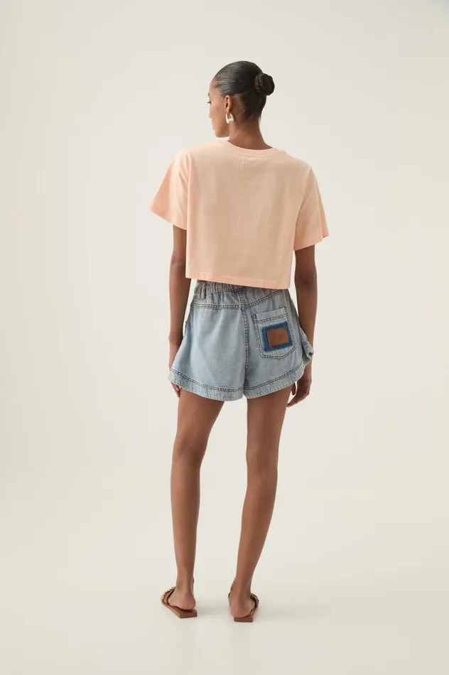 Aje Tees Beam Embroidered Logo Tee Light Apricot 8211 Women Aje Tees Beam Embroidered Logo Tee Light Apricot 8211 Women