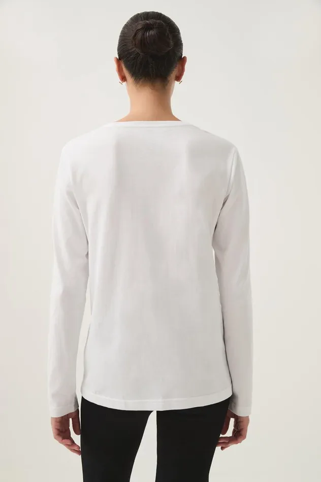 Aje Tees Prophecy Long Sleeve Tee Whiteblack Logo 8211 Women Aje Tees Prophecy Long Sleeve Tee Whiteblack Logo 8211 Women