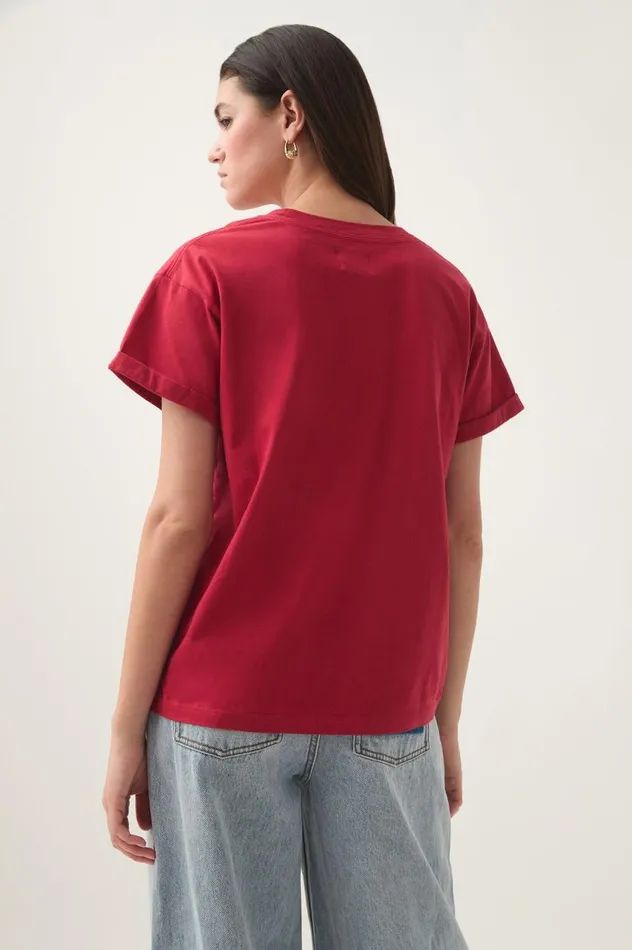 Aje Tees Within Embellished Logo Tee Scarlet Redgold 8211 Women Aje Tees Within Embellished Logo Tee Scarlet Redgold 8211 Women
