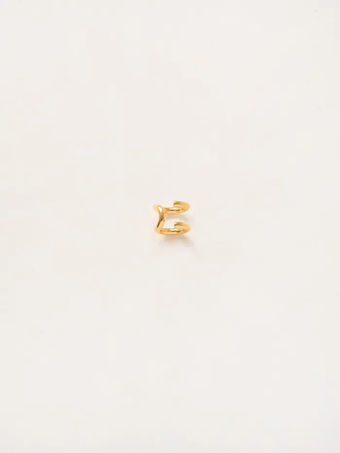 All Blues 8211 Turn Ear Cuff in Gold Vermeil Women Earrings The UNDONE
