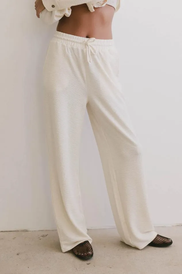 All Bottoms Women Bohme Etta Wide Leg Pants In Beige Beige