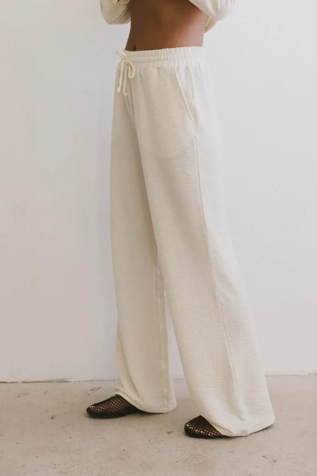 All Bottoms Women Bohme Etta Wide Leg Pants In Beige Beige