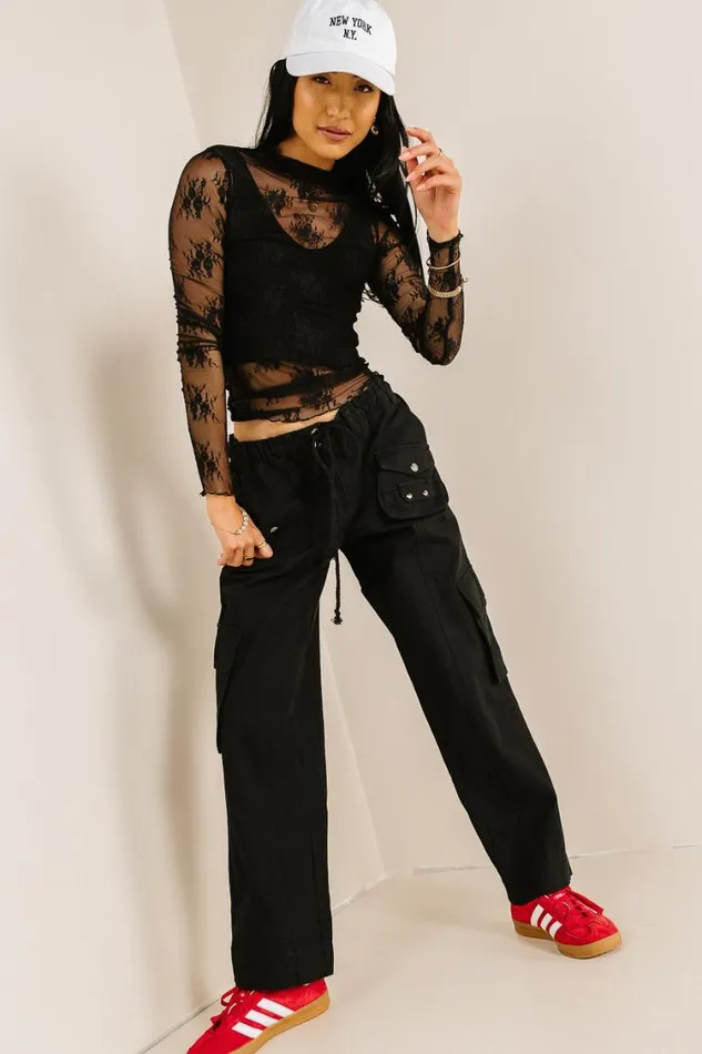 All Bottoms Women Bohme Hailey Cargo Pants In Black 8211 FINAL SALE Black