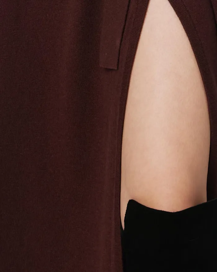 Astrid WoolCashmere Wrap Dress Chestnut Brown Women DVF Dresses