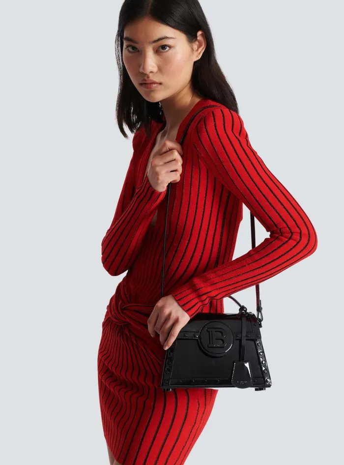BBuzz Dynasty Bag In Patent Leather Black Women Balmain Handbags