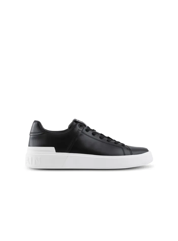BCourt Trainers In Calfskin Black Women Balmain Sneakers