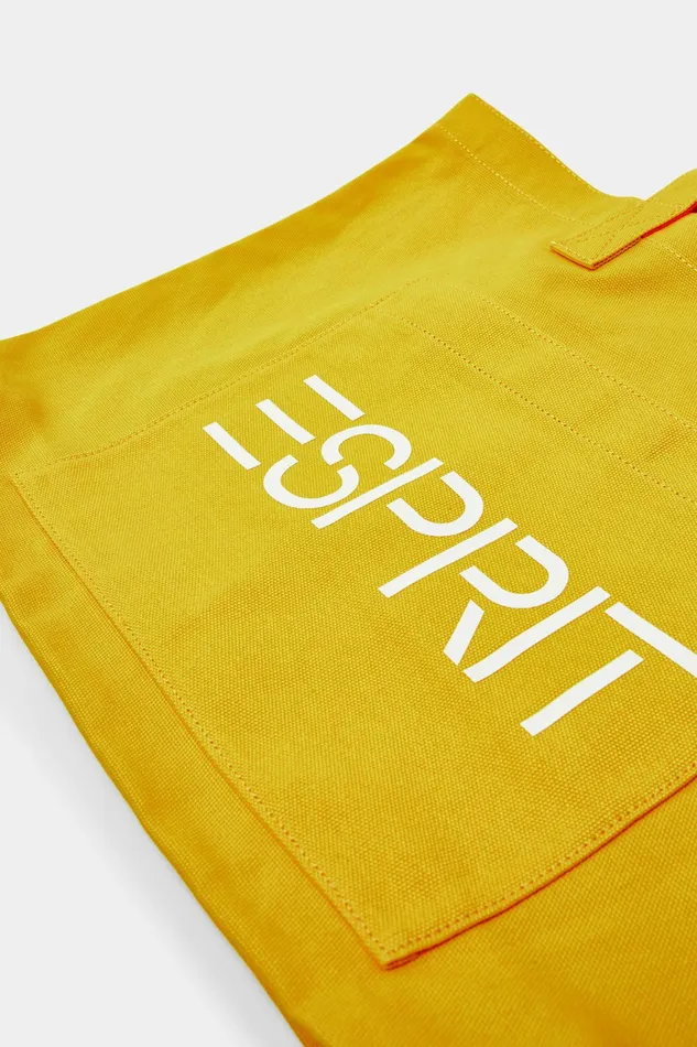 Bags Women Esprit Logo Canvas Tote Bag Yellow