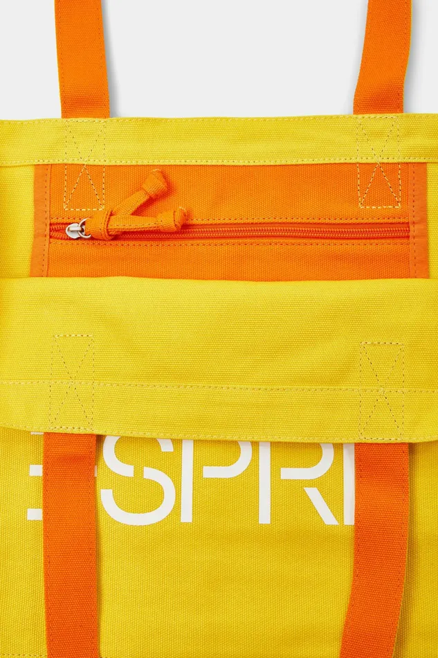 Bags Women Esprit Logo Canvas Tote Bag Yellow