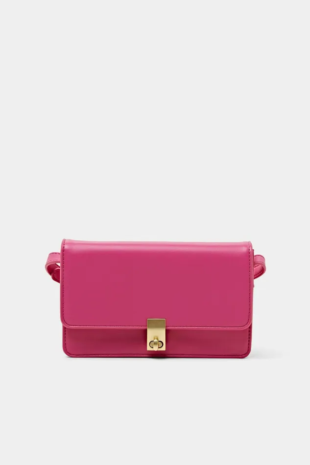 Bags Women Esprit Turn Lock Crossbody Bag Pink