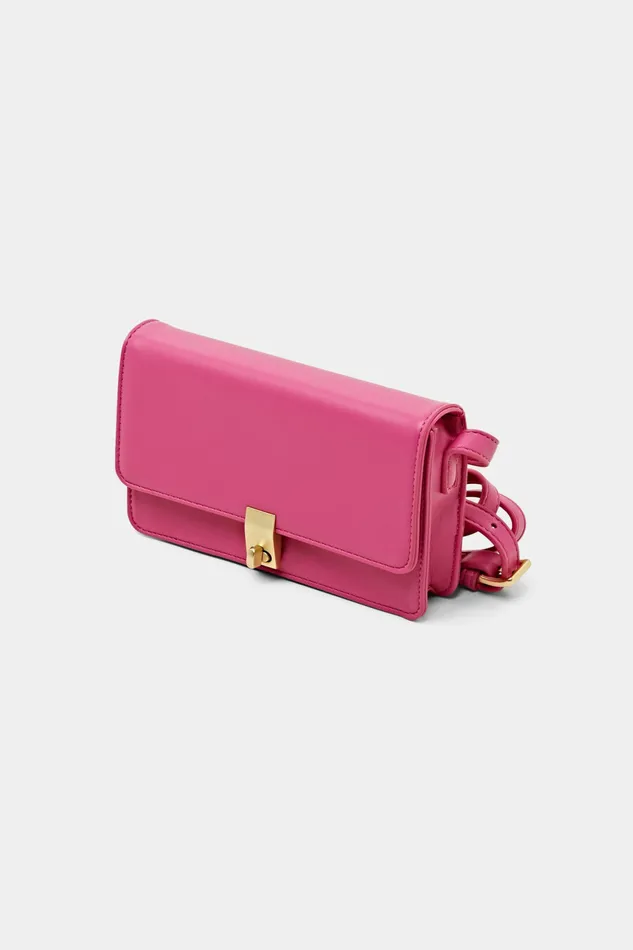 Bags Women Esprit Turn Lock Crossbody Bag Pink
