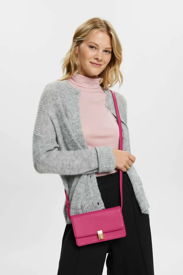 Bags Women Esprit Turn Lock Crossbody Bag Pink