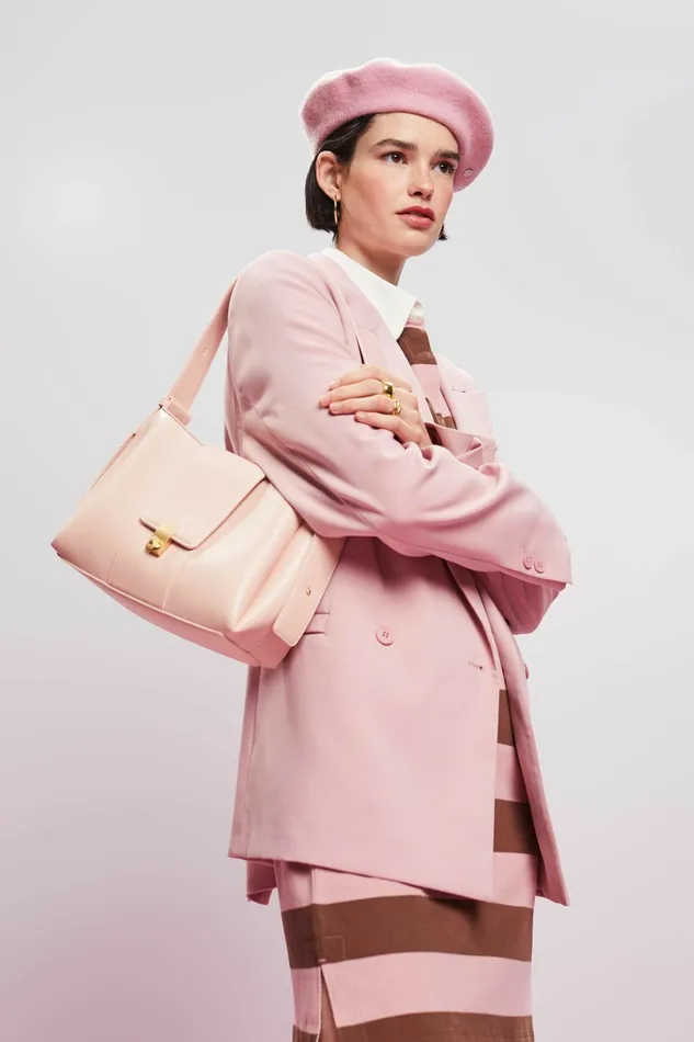 Bags Women Esprit Turn Lock Shoulder Bag Pink