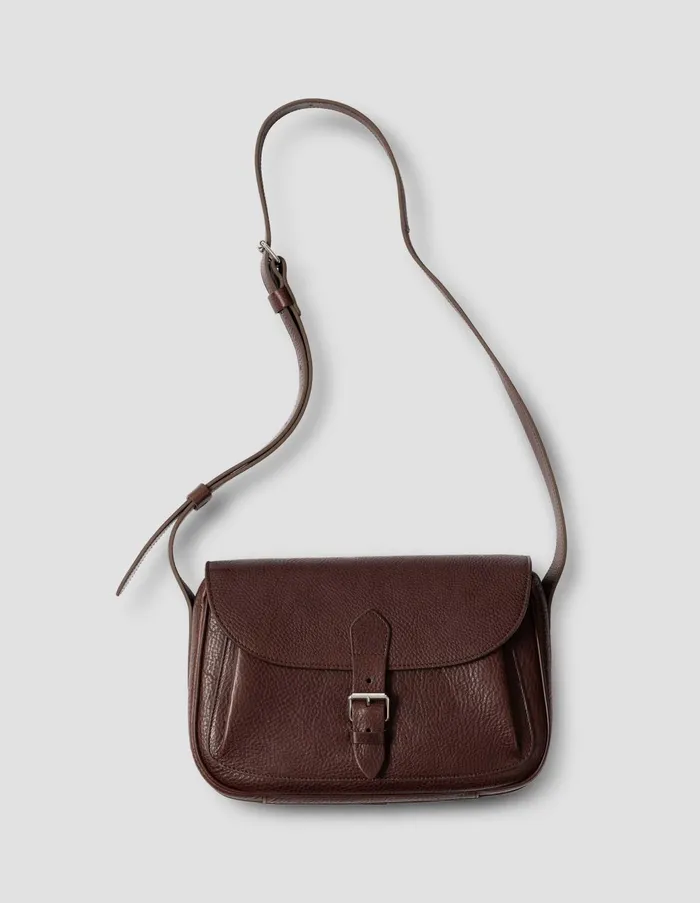 Bags Women Margaret Howell Pleat Pocket Satchel Brown