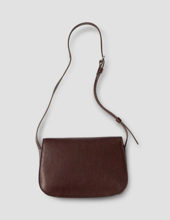 Bags Women Margaret Howell Pleat Pocket Satchel Brown
