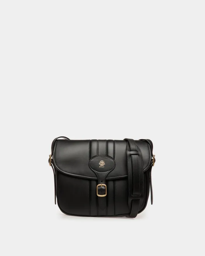 Beckett Crossbody Bag In Black Leather Men Bally Messenger Bags