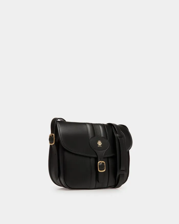 Beckett Crossbody Bag In Black Leather Men Bally Messenger Bags
