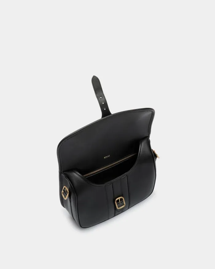 Beckett Crossbody Bag In Black Leather Men Bally Messenger Bags
