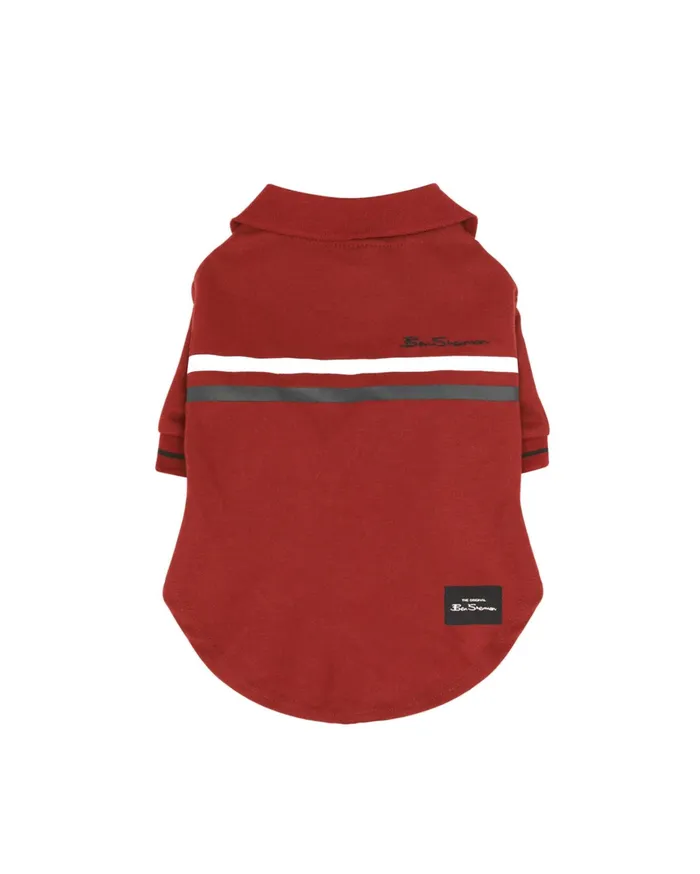 Ben Sherman For Pets Striped Dog Polo Shirt 8211 Red 8211 Men