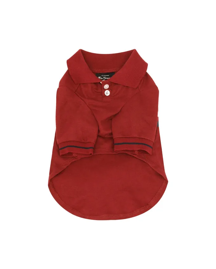 Ben Sherman For Pets Striped Dog Polo Shirt 8211 Red 8211 Men