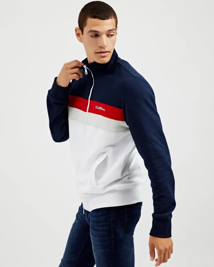 Ben Sherman Jackets Colorblock ZipThrough Track Jacket 8211 Navy Blazer 8211 Men