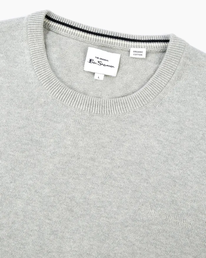 Ben Sherman Knitwear Signature Knit Crewneck Sweater 8211 Steel 8211 Men